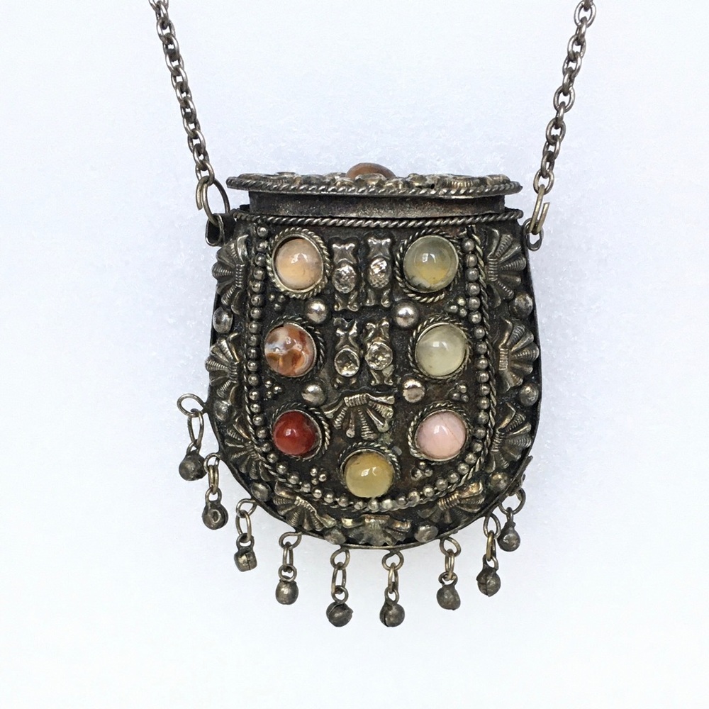 Coin Purse Semi-Precious Stones Vintage
